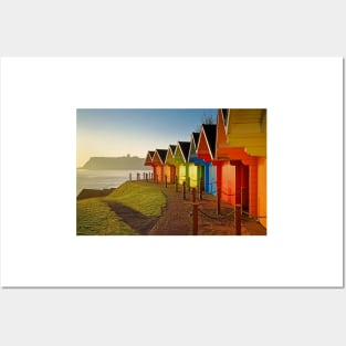 Scarborough Beach Huts,  North Yorkshire Posters and Art